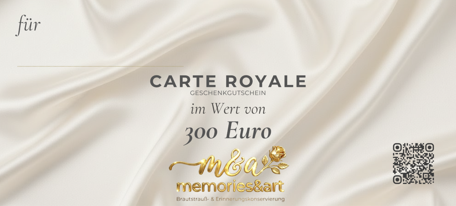 Bild einer CARTE ROYALE Gutscheinkarte im Wert von 300 Euro